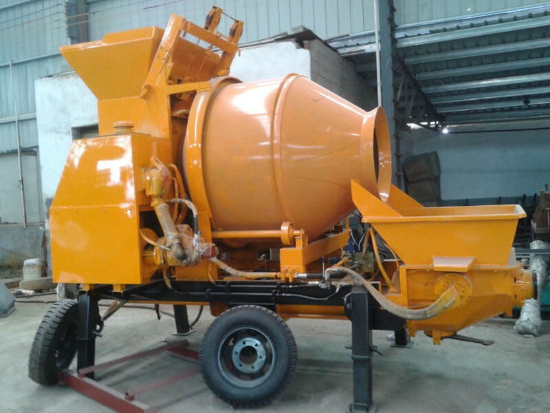 concrete mixer with pump