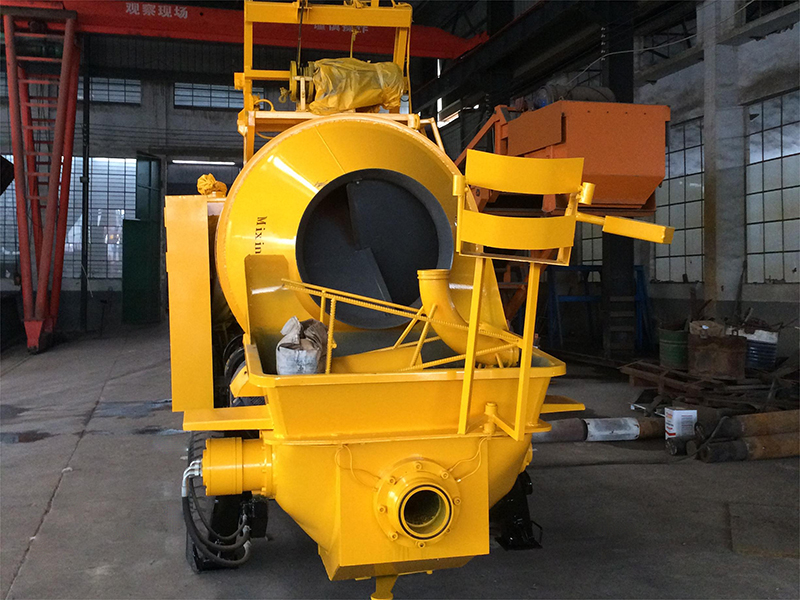 concrete mixer with pump