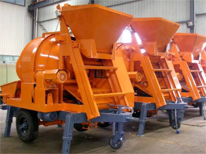 concrete mixer with pump