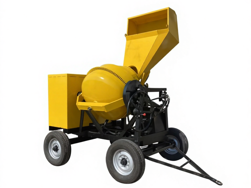 Portable concrete mixer with bucket