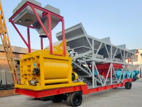Mobile concrete batching plant