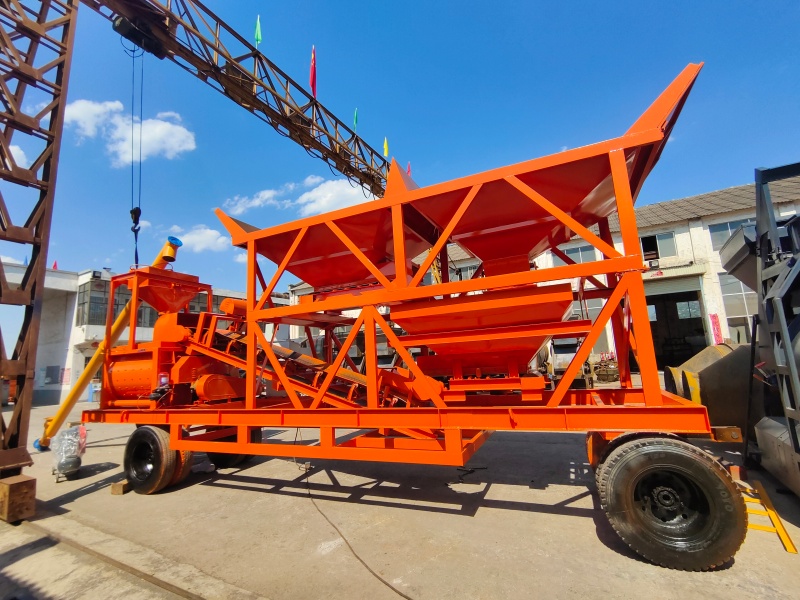 Mobile concrete batching plant