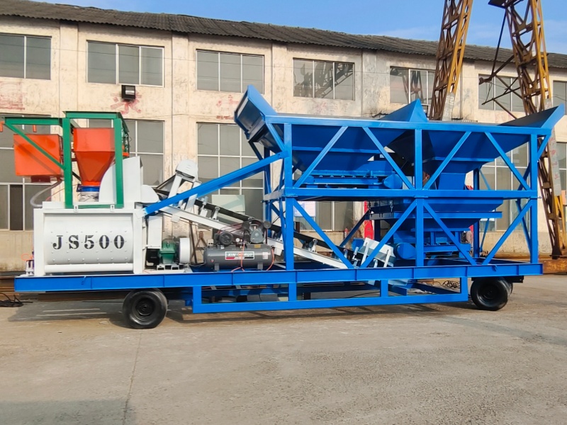 Mobile concrete batching plant