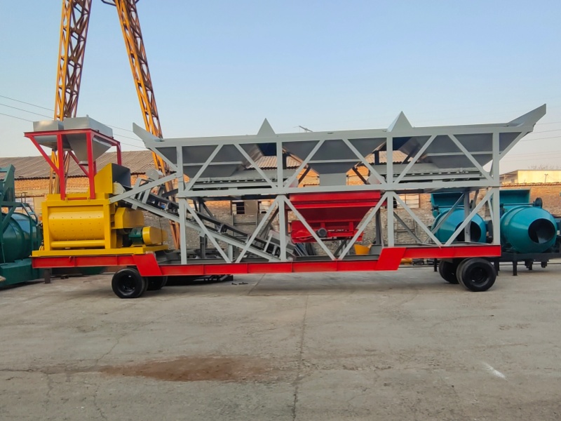 Mobile concrete batching plant