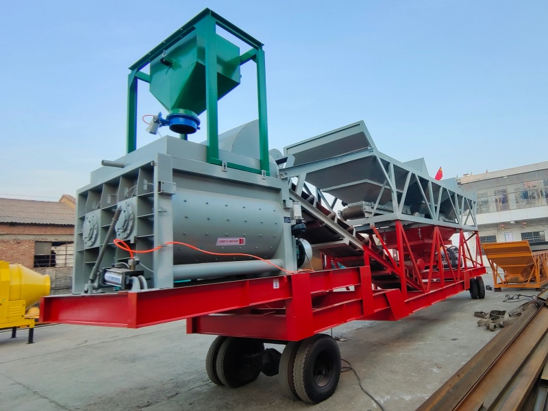 Mobile concrete batching plant